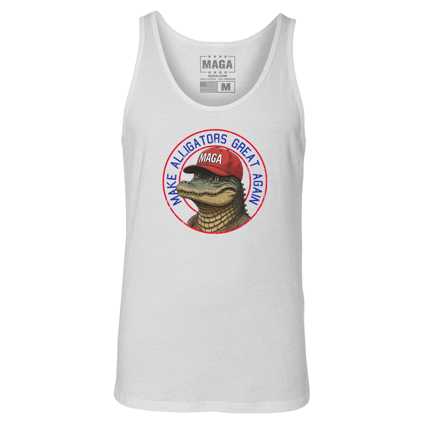 White / S Make Alligators Great Again v1 Tank Top maga trump