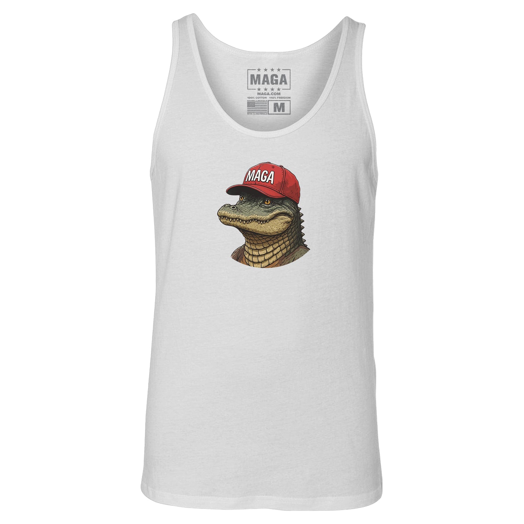 White / S Make Alligators Great Again v2 Tank Top maga trump