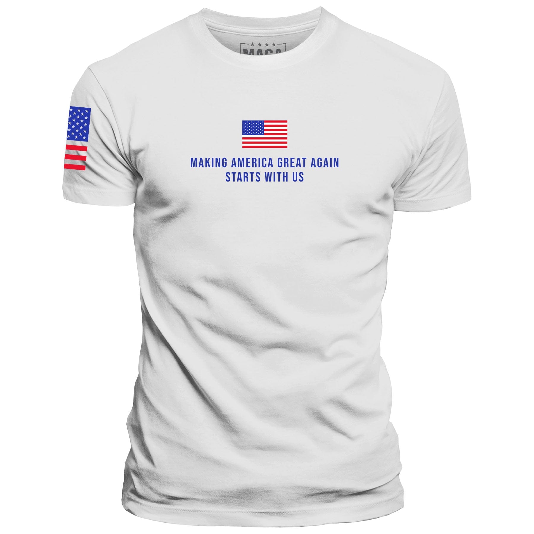 White / S Making America Great Again Starts With Us maga trump