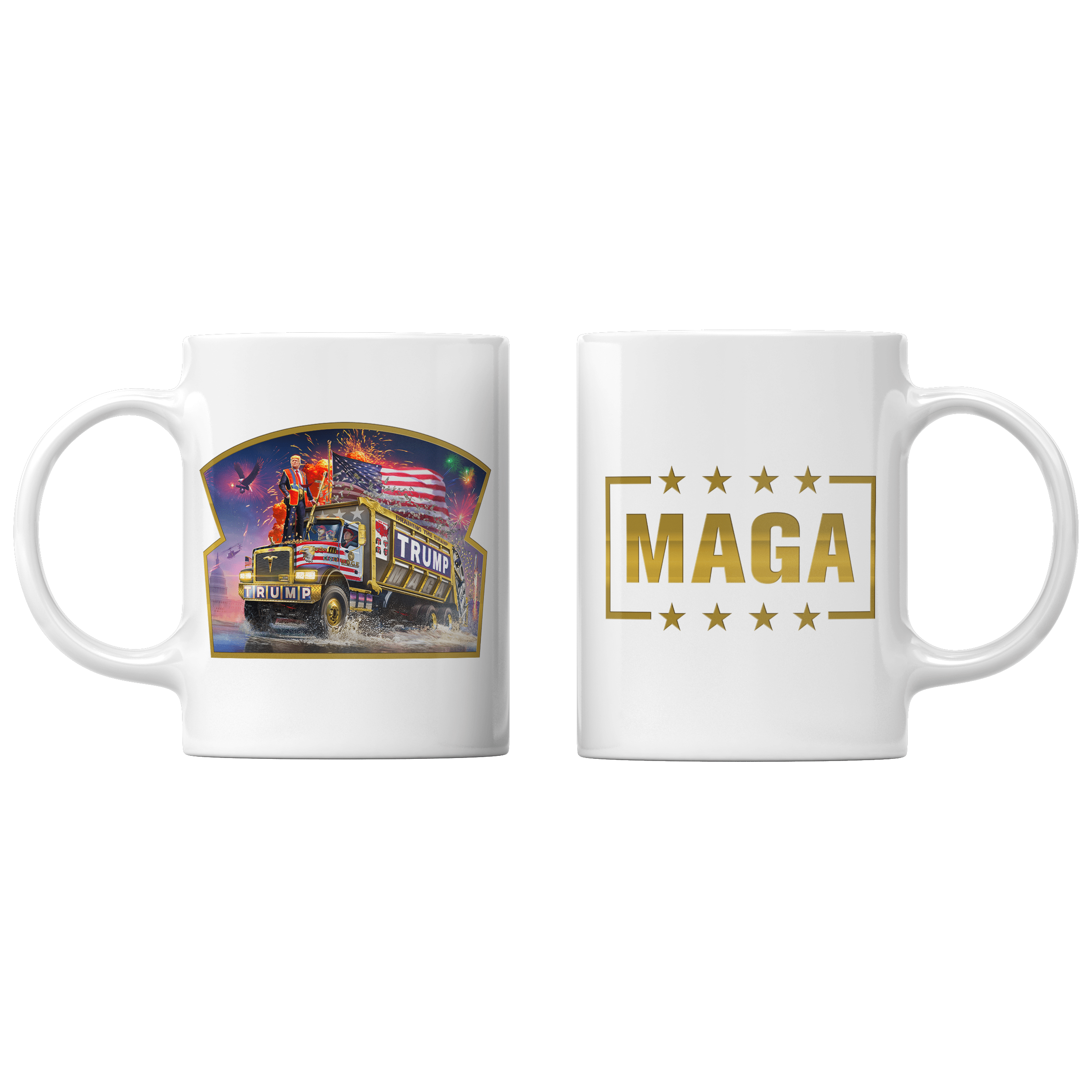 White Trump DOGE 2025 Mug maga trump