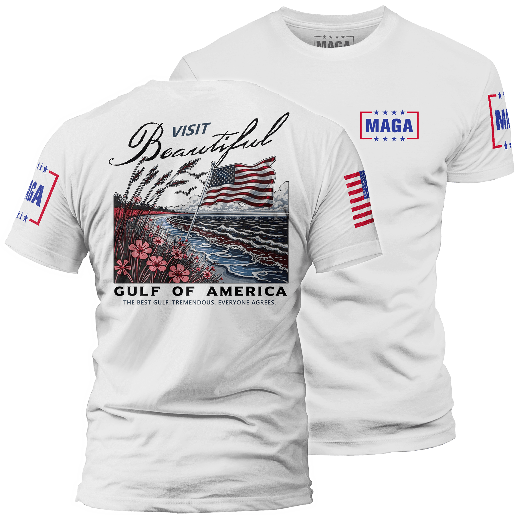 White / XS Beautiful Gulf of America maga trump