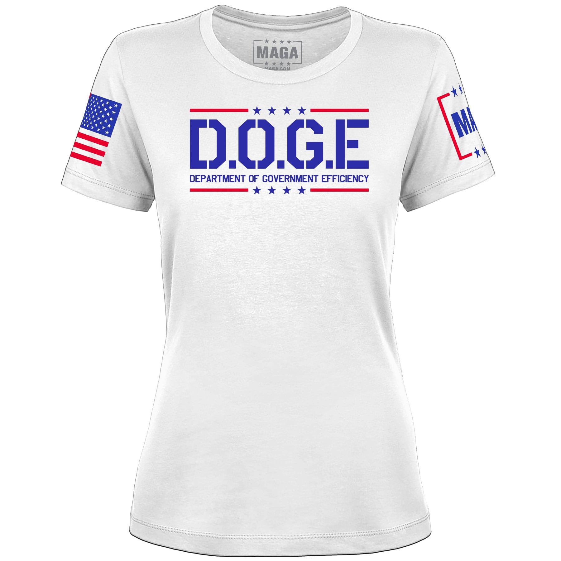 White / XS D.O.G.E Department Of Government Efficiency Ladies Tee maga trump