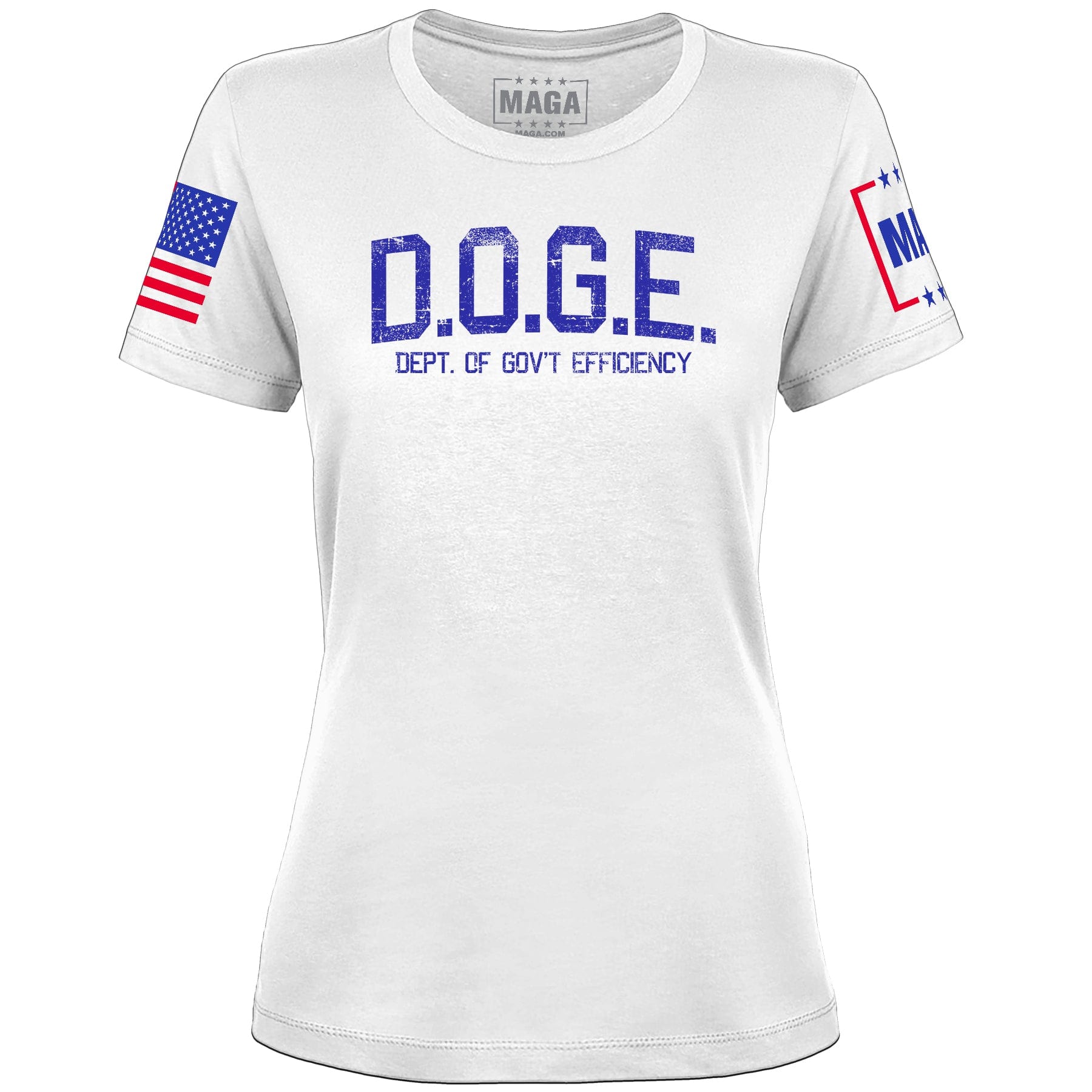 White / XS D.O.G.E Department Of Government Efficiency v2 Ladies Tee maga trump