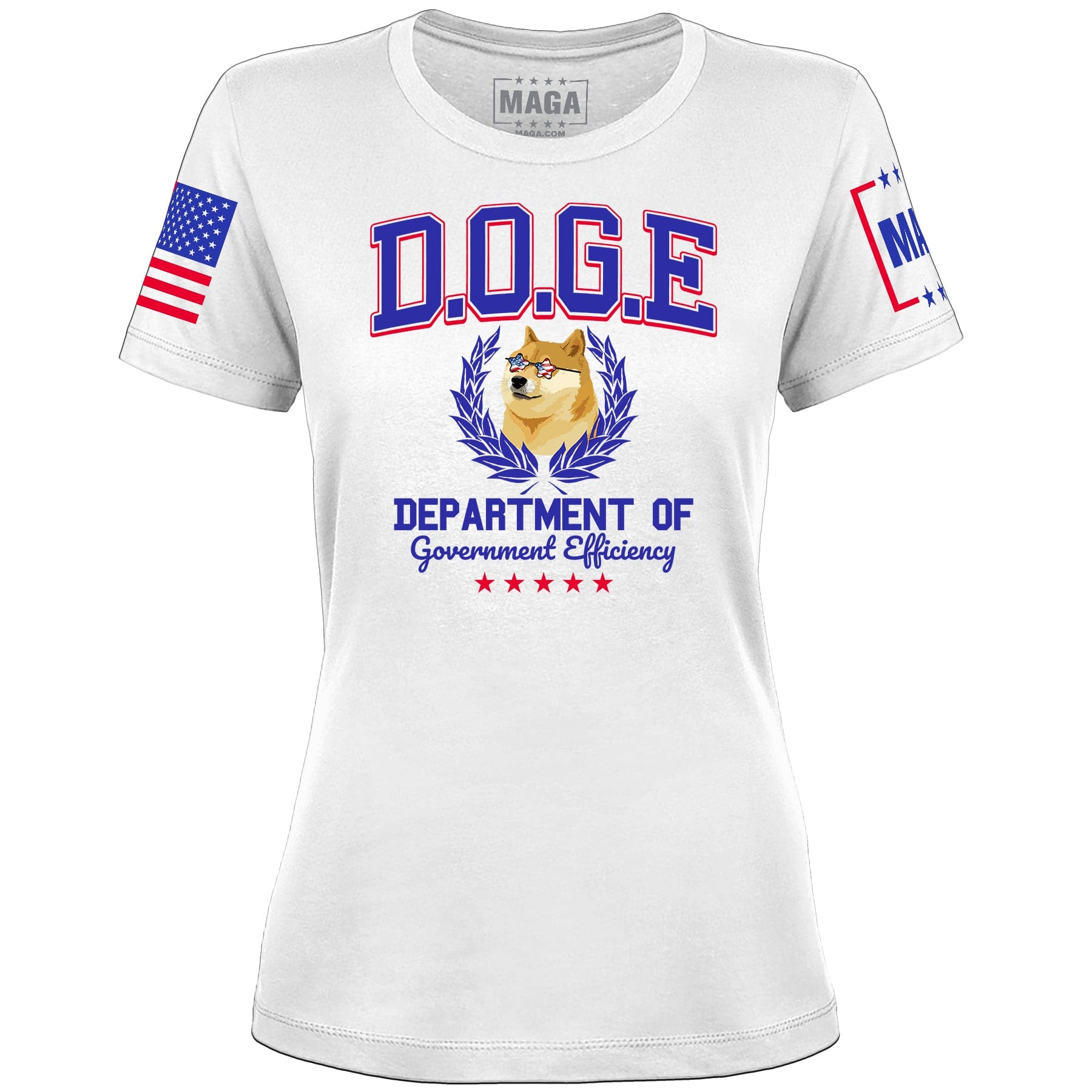 White / XS D.O.G.E Dog Ladies Tee maga trump