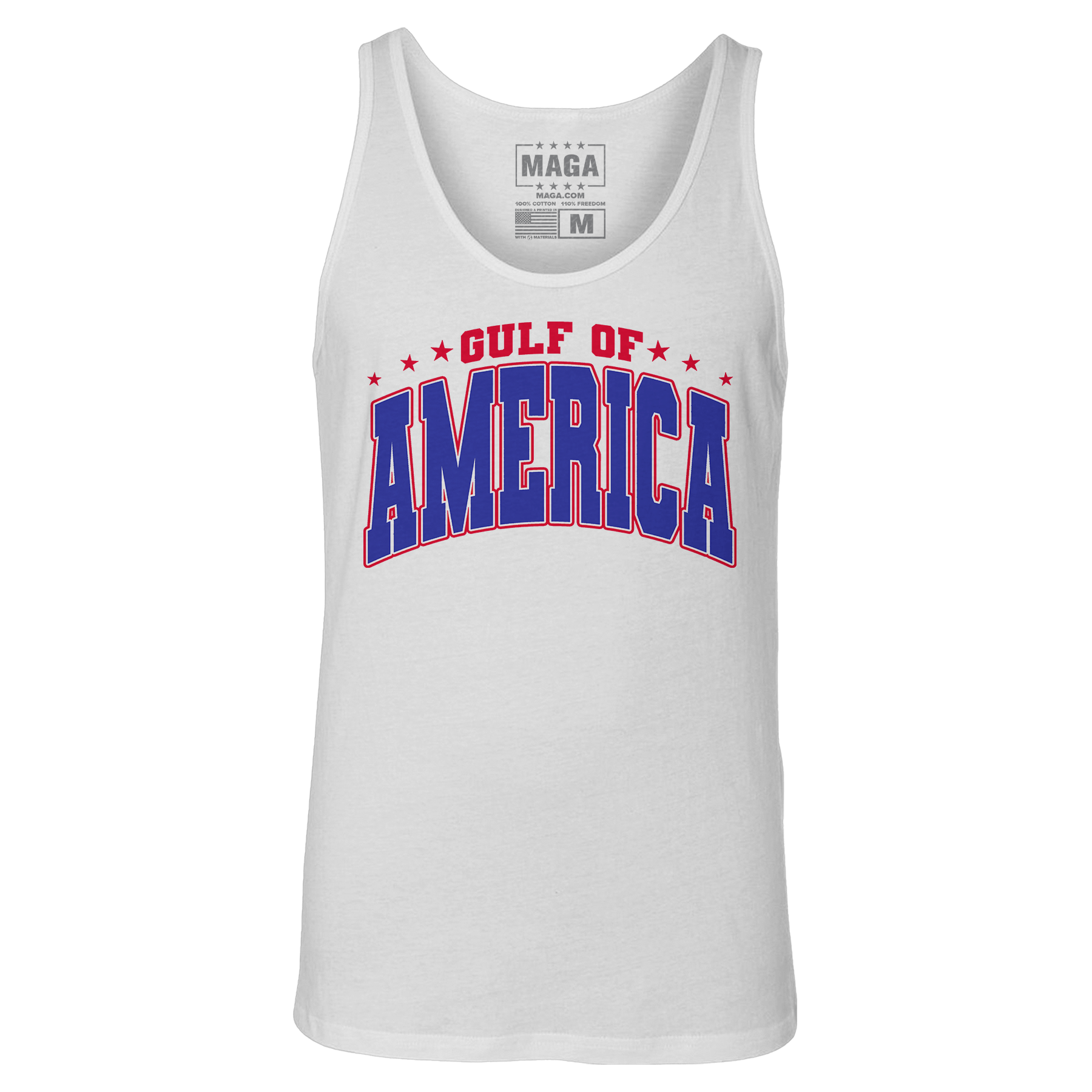 White / XS Gulf of America Tank Top maga trump