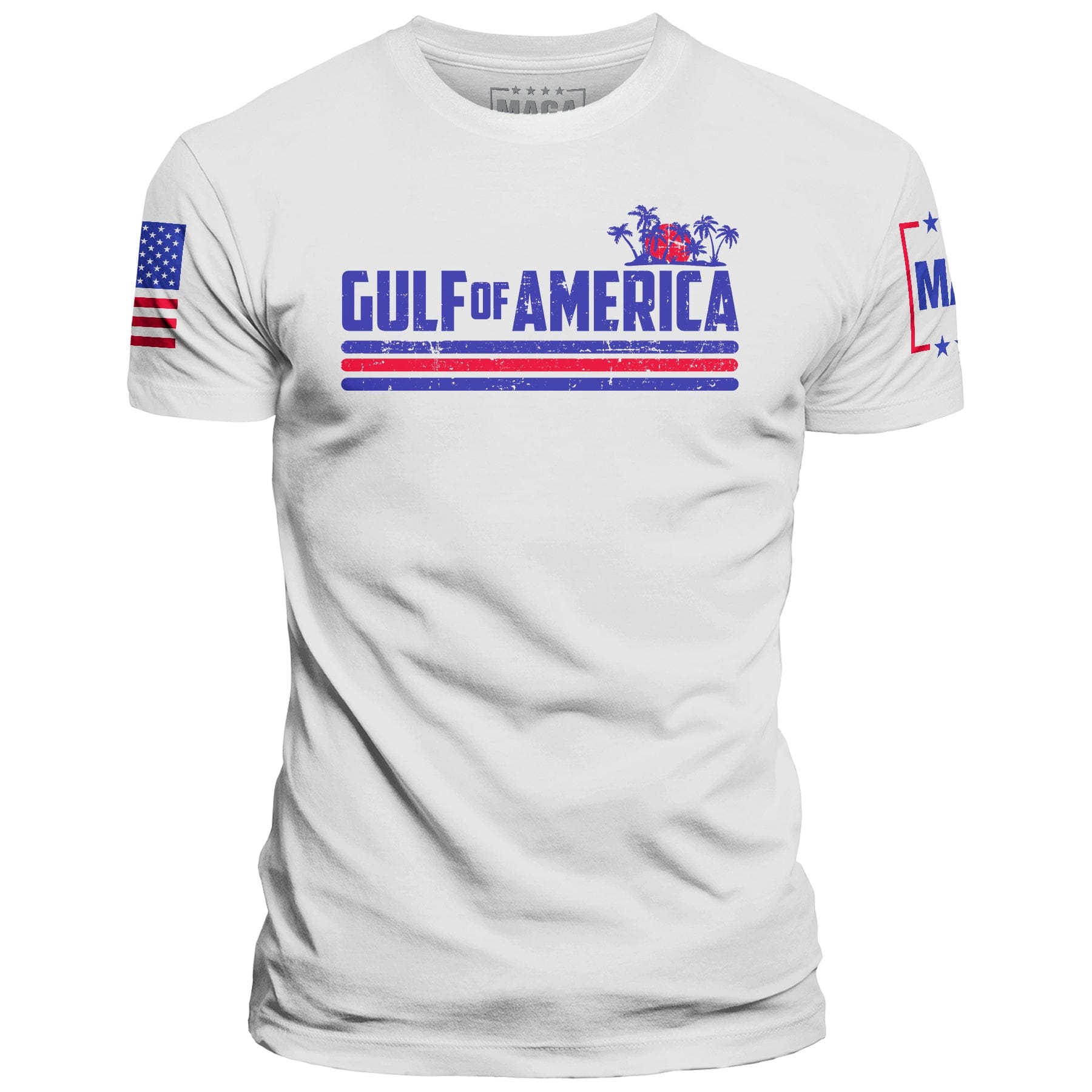 White / XS Gulf of America Vintage maga trump