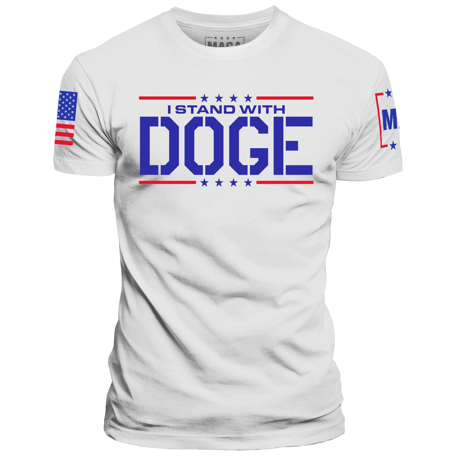 White / XS I Stand With DOGE maga trump