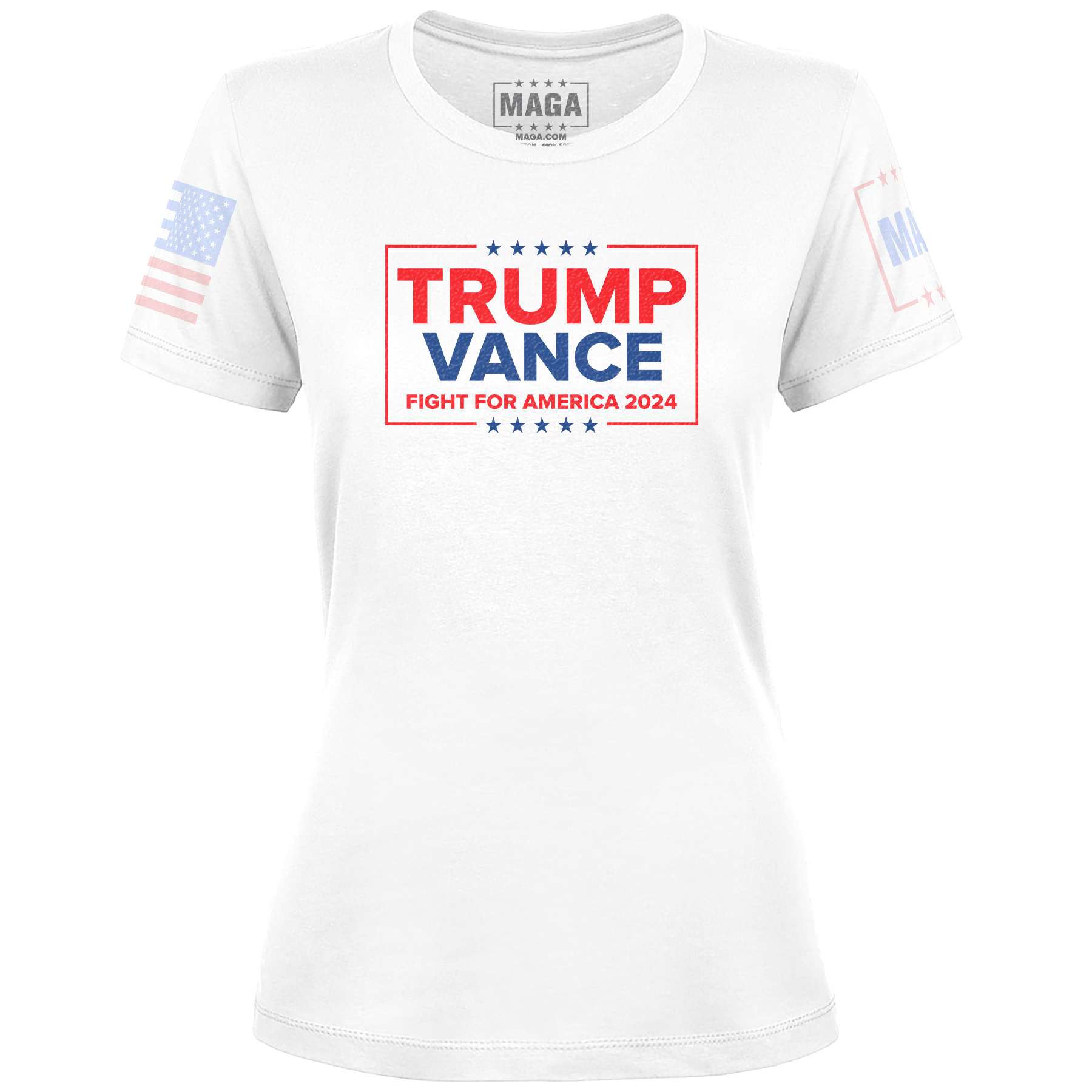 White / XS Trump Vance - Fight Ladies Tee maga trump