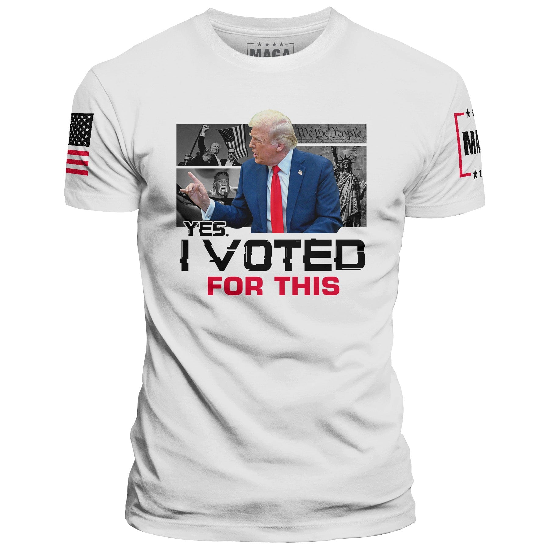 White / XS Trump - Yes I Voted For This maga trump