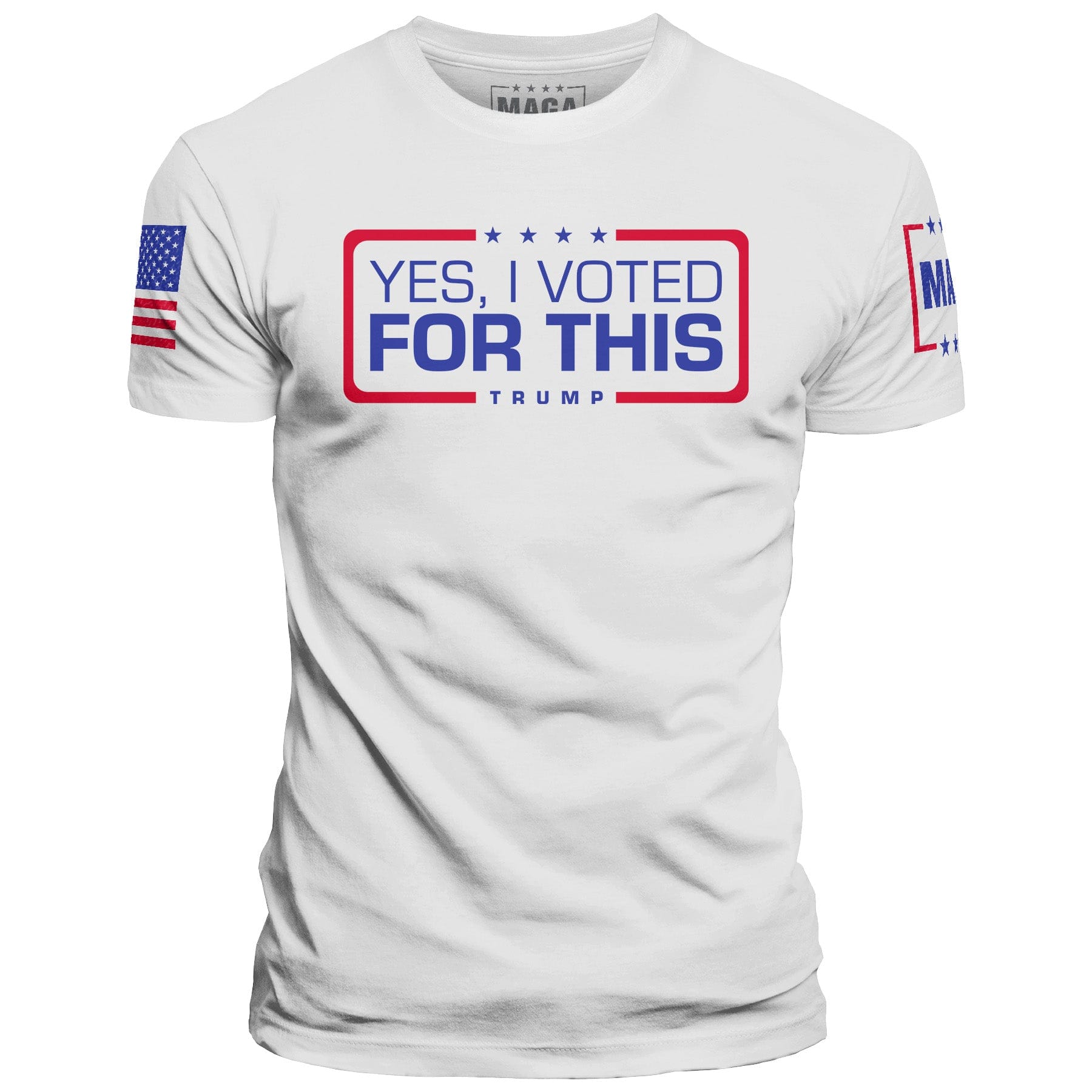 White / XS Yes I Voted For This maga trump