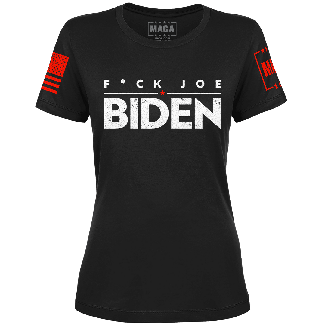 XS / Black F Joe Biden Ladies Tee maga trump