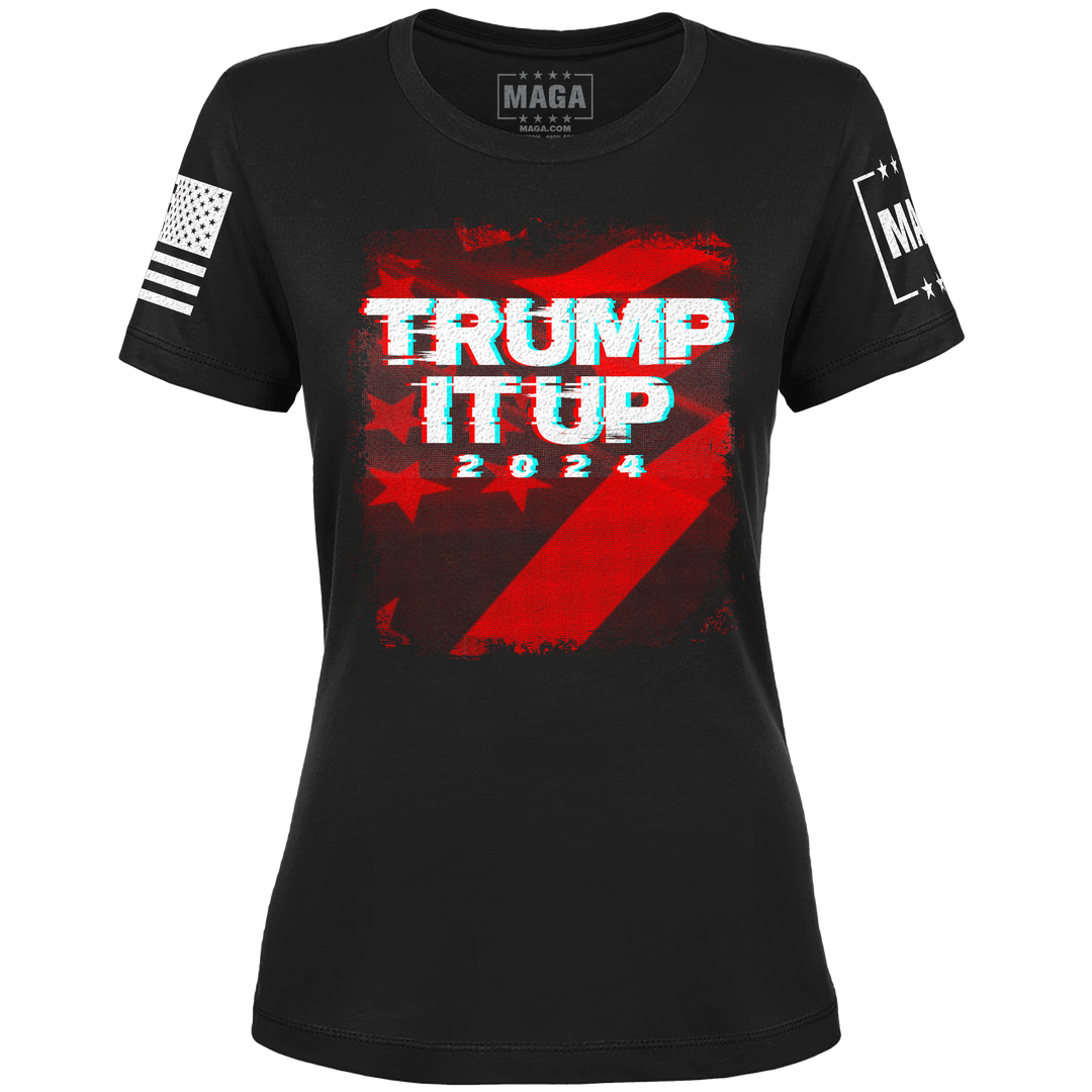 XS / Black Trump It Up Ladies Tee - January 2024 Shirt of the Month Exclusive Design maga trump
