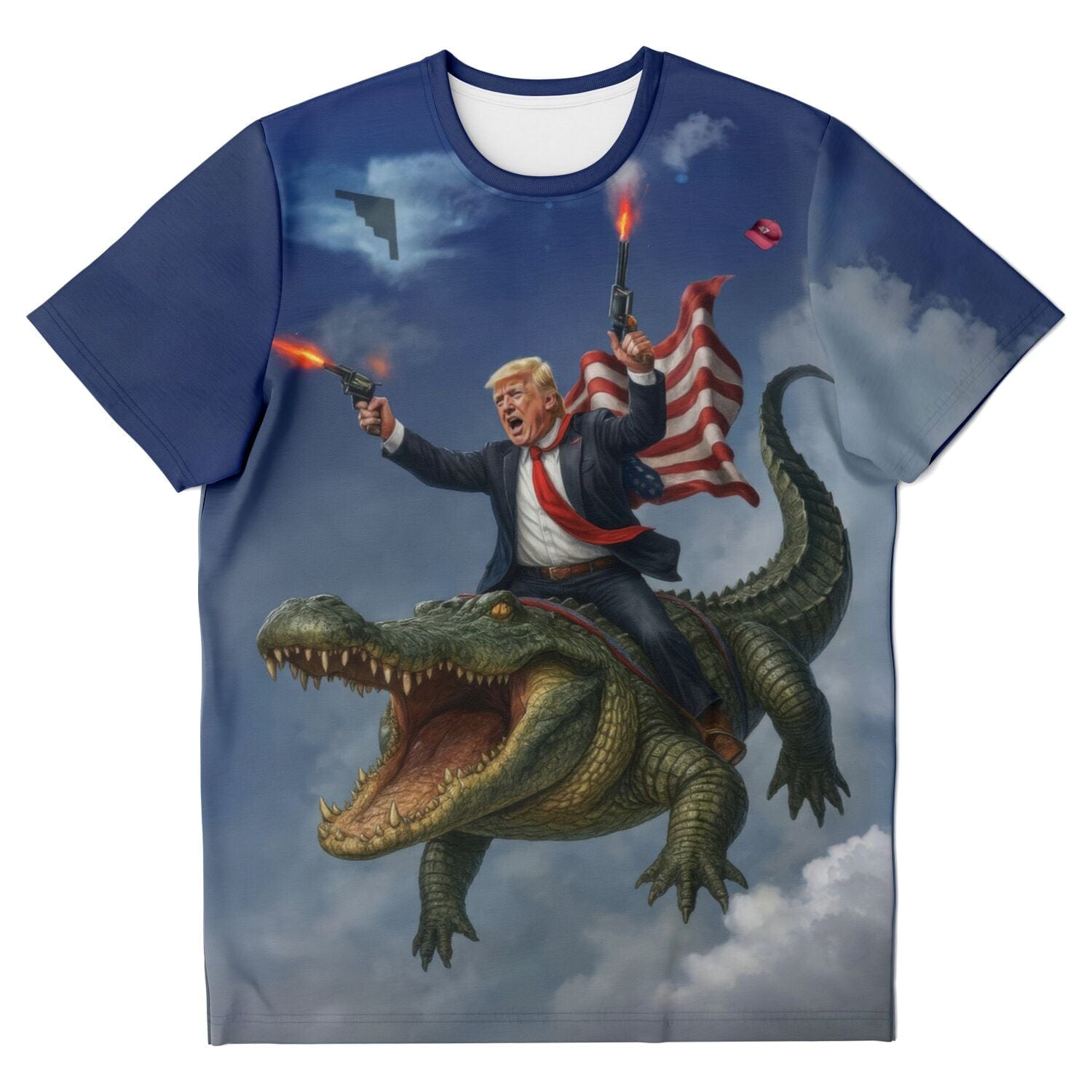 XS Trump Riding Alligator All Over Print Shirt maga trump