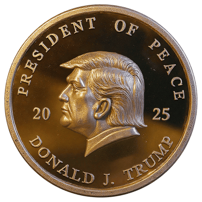 1 Coin President of Peace Trump Gold Coin maga trump