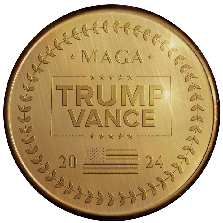 1 Coin Trump Vance 2024 Gold Coin maga trump