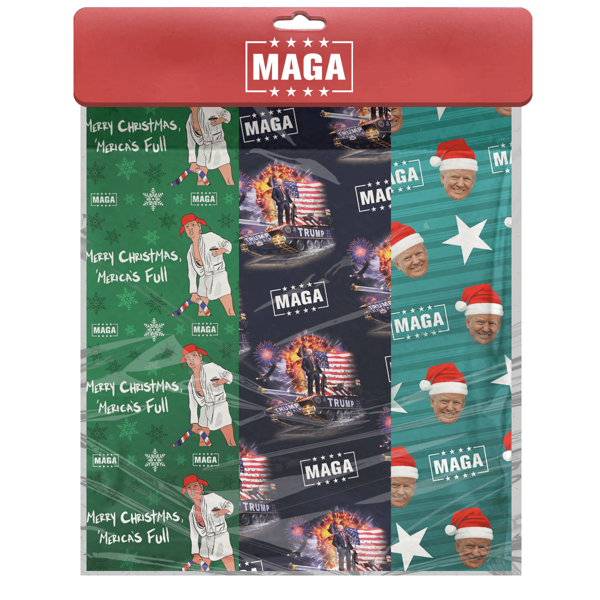1 Pack Trump Wrapping Paper Pack maga trump