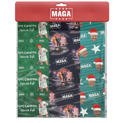 1 Pack Trump Wrapping Paper Pack maga trump