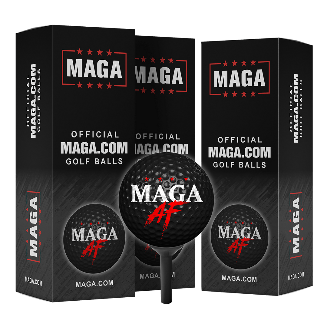 1 Sleeve / Black MAGA AF Golf Balls maga trump