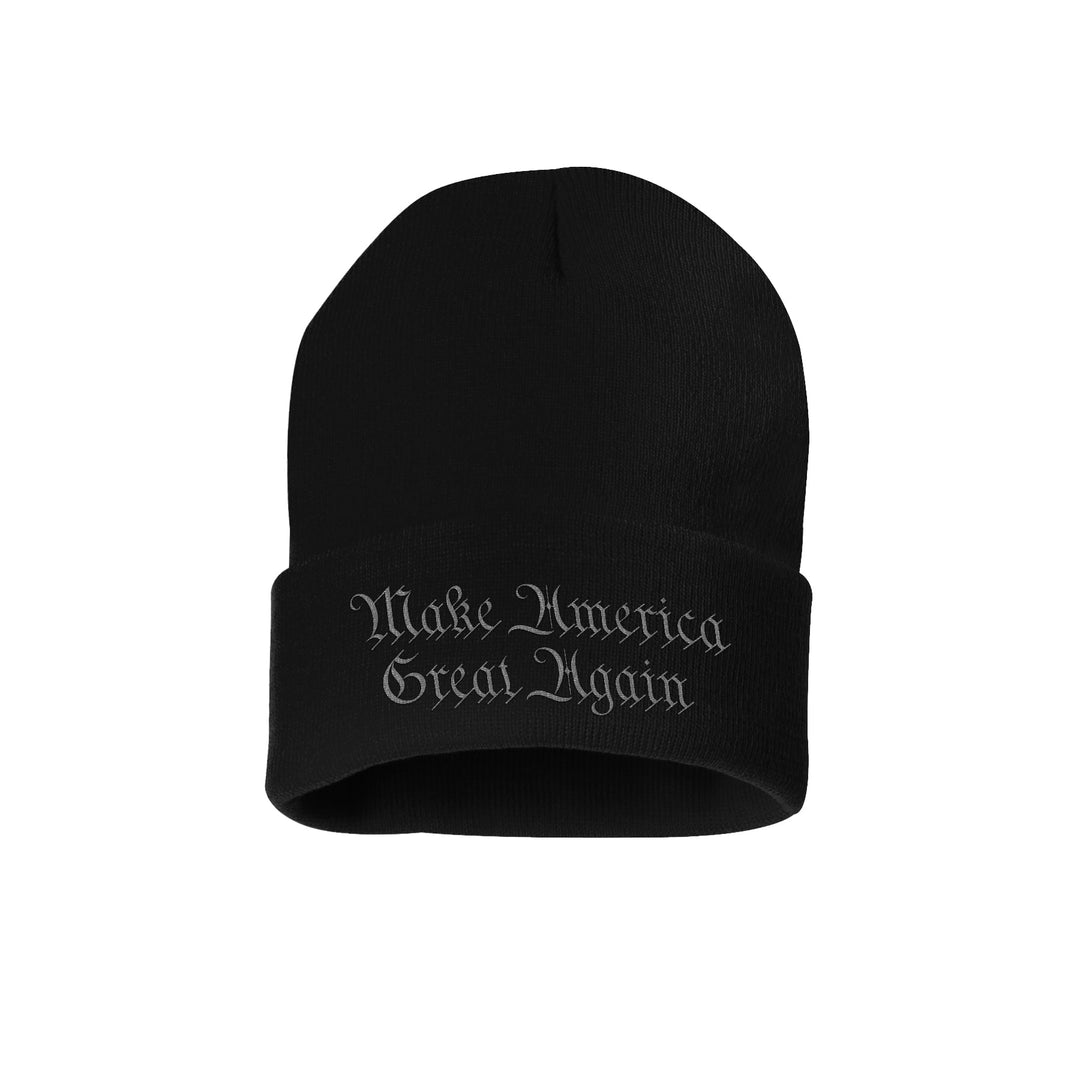 12 Inch Knit Hat / Black Dark MAGA Constitution Beanie maga trump