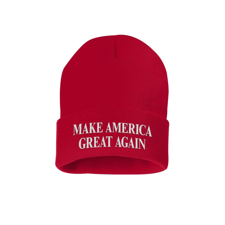 12 Inch Knit Hat / Red Make America Great Again Beanie maga trump