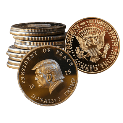12 Pack President of Peace Trump Gold Coin maga trump