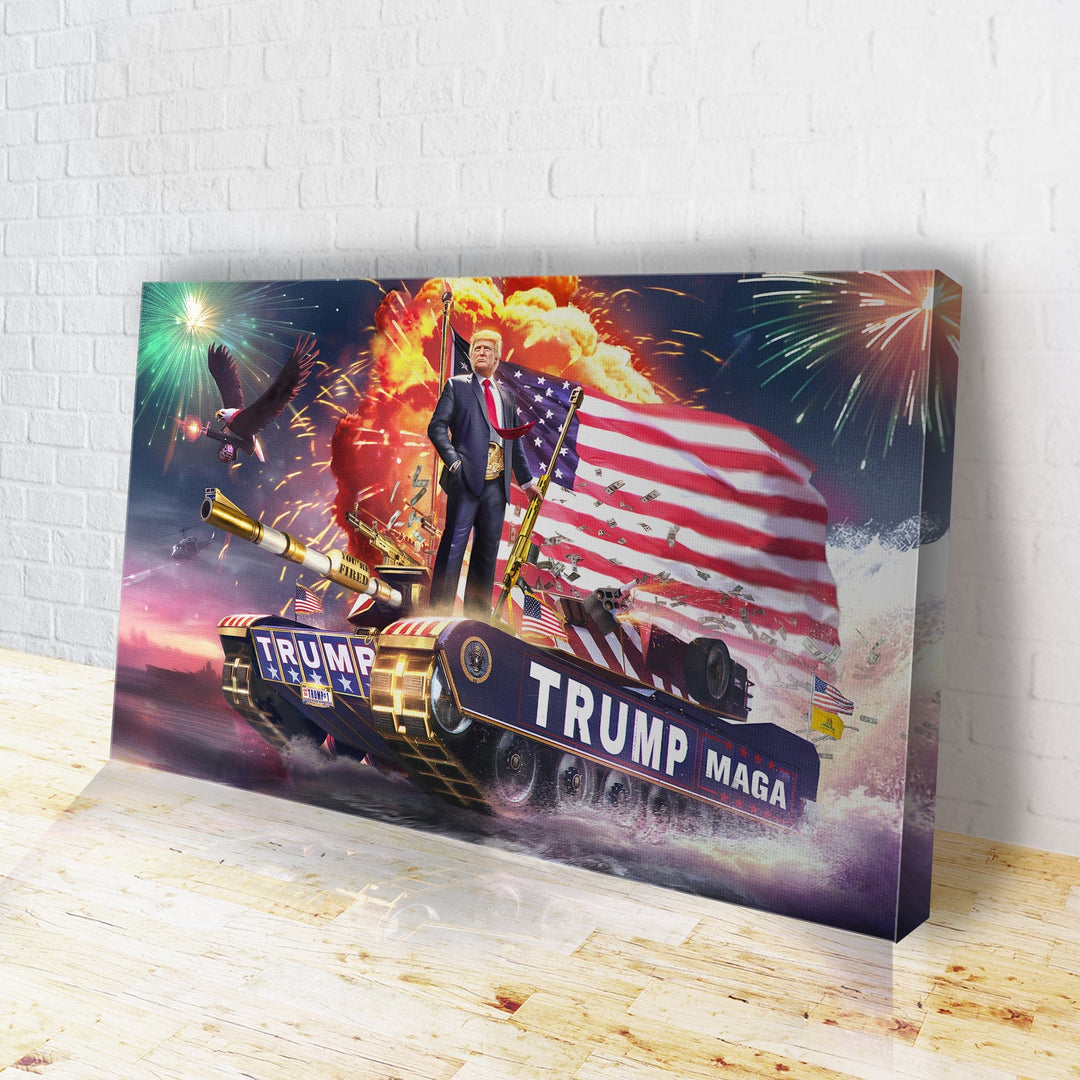 16x24 / .75 Trump Tank 2016 (Re-mastered) Canvas maga trump