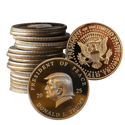 18 Pack President of Peace Trump Gold Coin maga trump