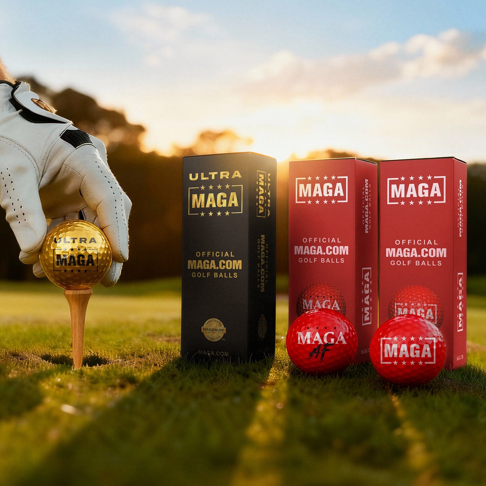 3 Sleeves Ultimate MAGA Pro Golf Ball Bundle maga trump