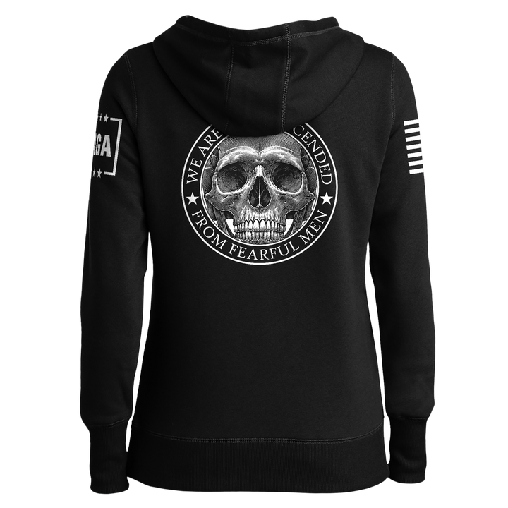 We are not Descended Skull Ladies Hoodie