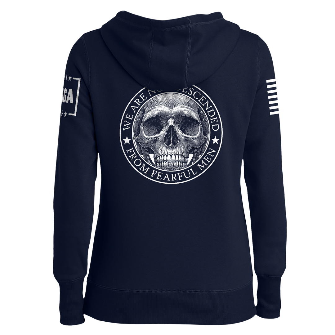 We are not Descended Skull Ladies Hoodie