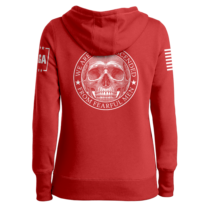 We are not Descended Skull Ladies Hoodie