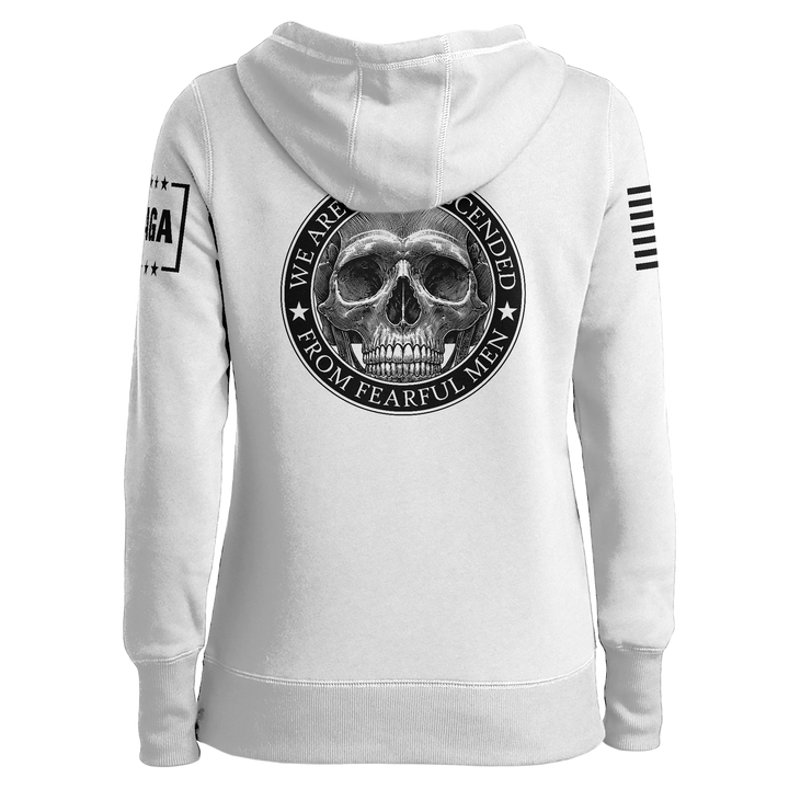 We are not Descended Skull Ladies Hoodie