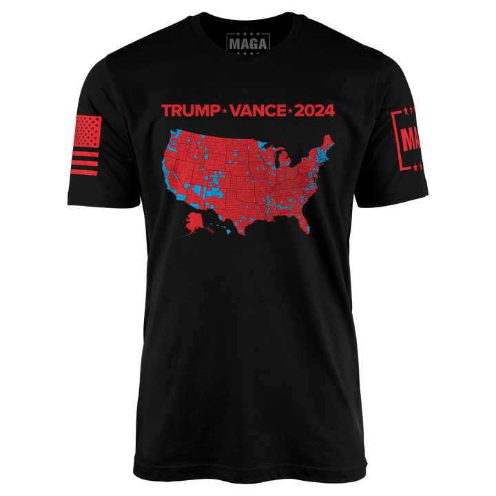 Trump Vance 2024 Electoral Map - Moisture Wicking T-shirt