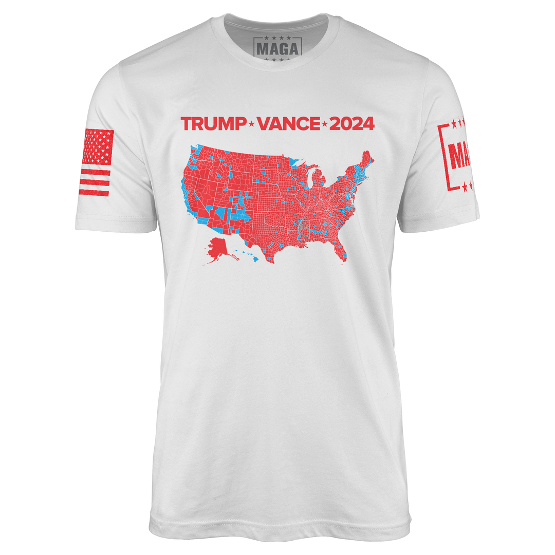 Trump Vance 2024 Electoral Map - Moisture Wicking T-shirt