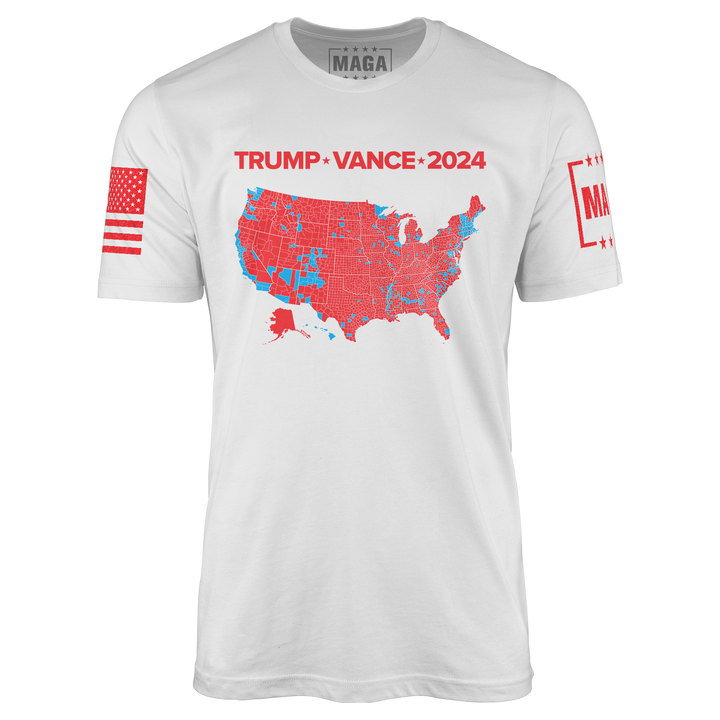 Trump Vance 2024 Electoral Map - Moisture Wicking T-shirt