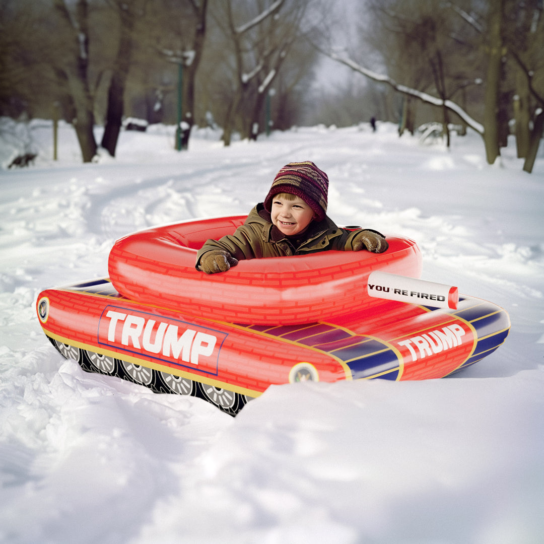 Trump Tank Water Blaster Pool Float | Winter Sled