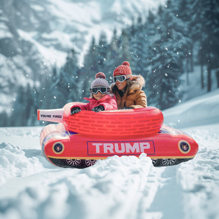 Trump Tank Water Blaster Pool Float | Winter Sled