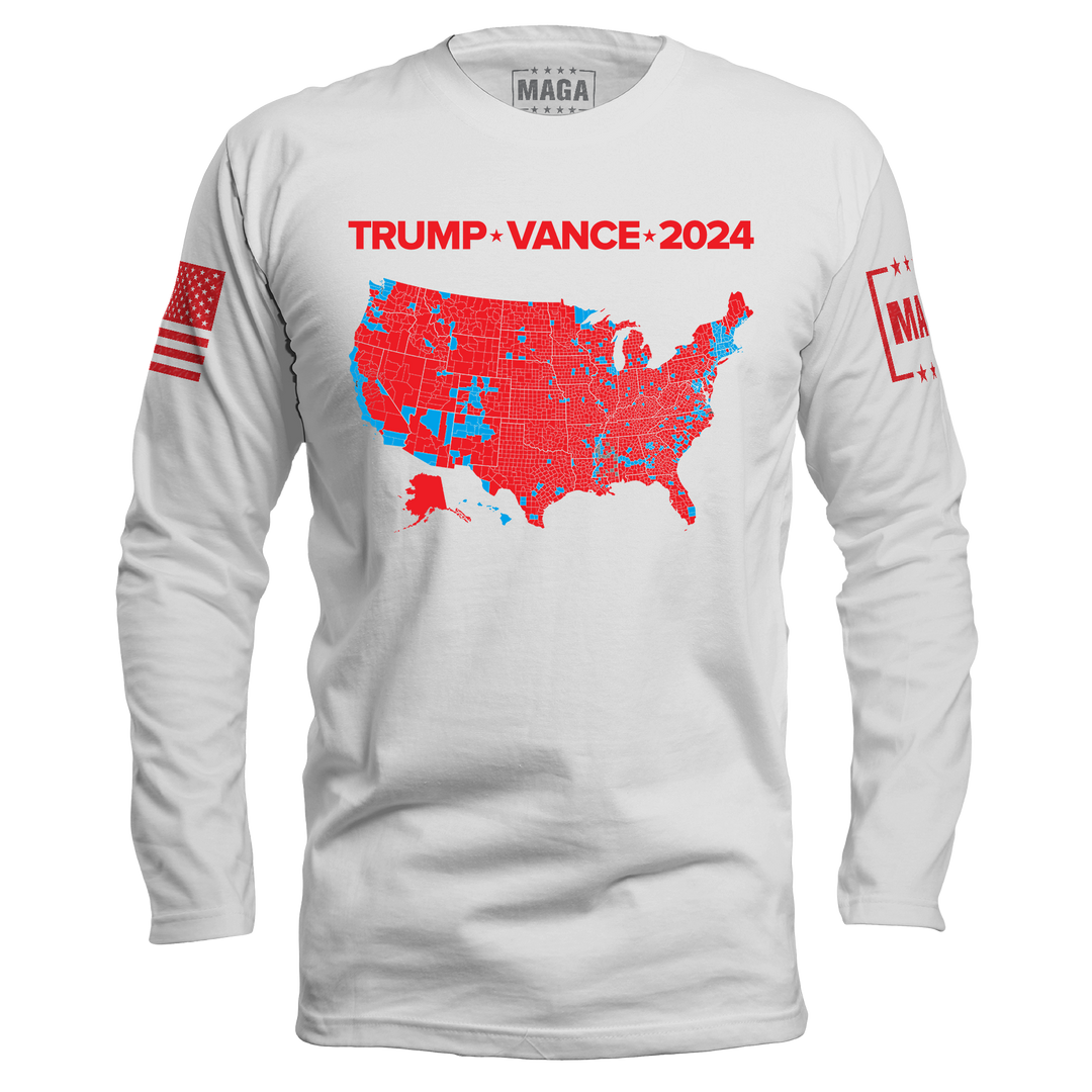 Trump Vance 2024 Electoral Map Long Sleeve