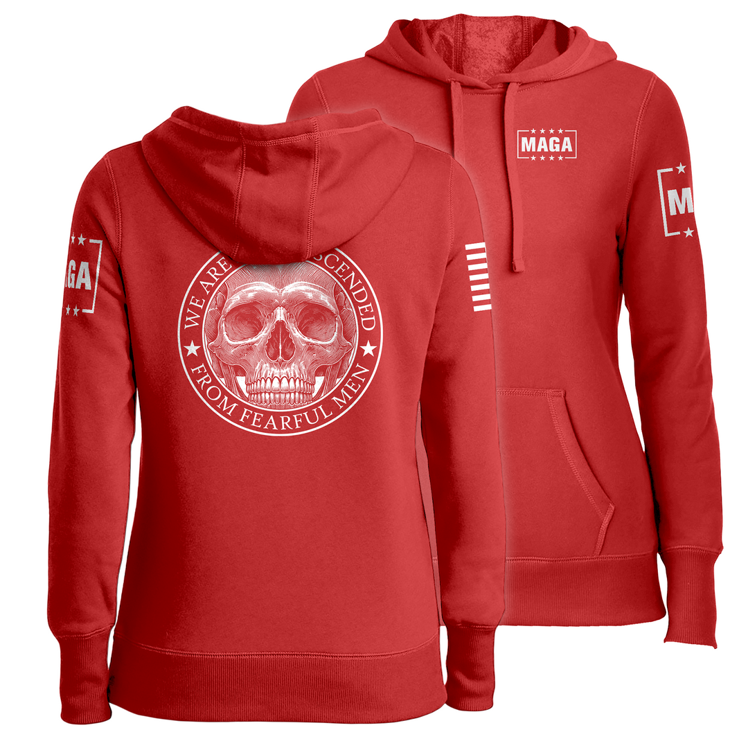 We are not Descended Skull Ladies Hoodie