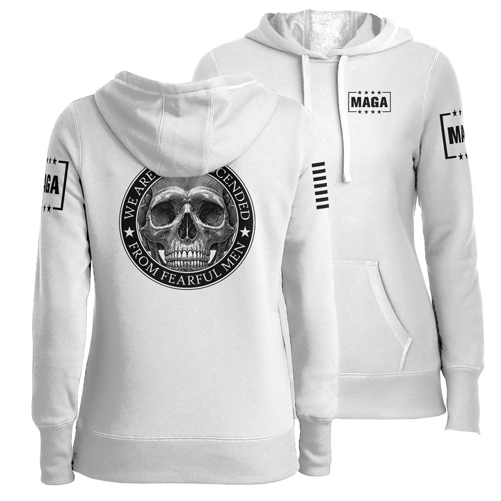 We are not Descended Skull Ladies Hoodie