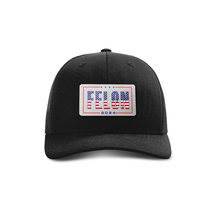 Adjustable Snapback Trucker Cap / Black Felon 2024 Trucker Hat maga trump