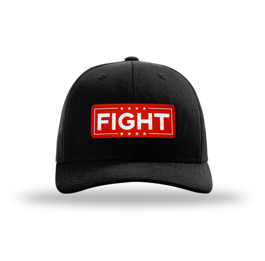 Adjustable Snapback Trucker Cap / Black Fight - Red Trucker Hat maga trump