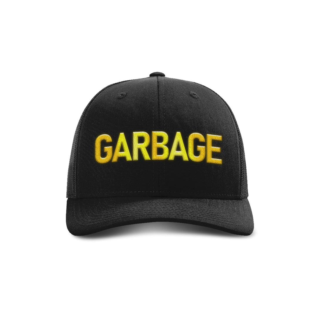 Adjustable Snapback Trucker Cap / Black Garbage Gold Trucker Hat maga trump