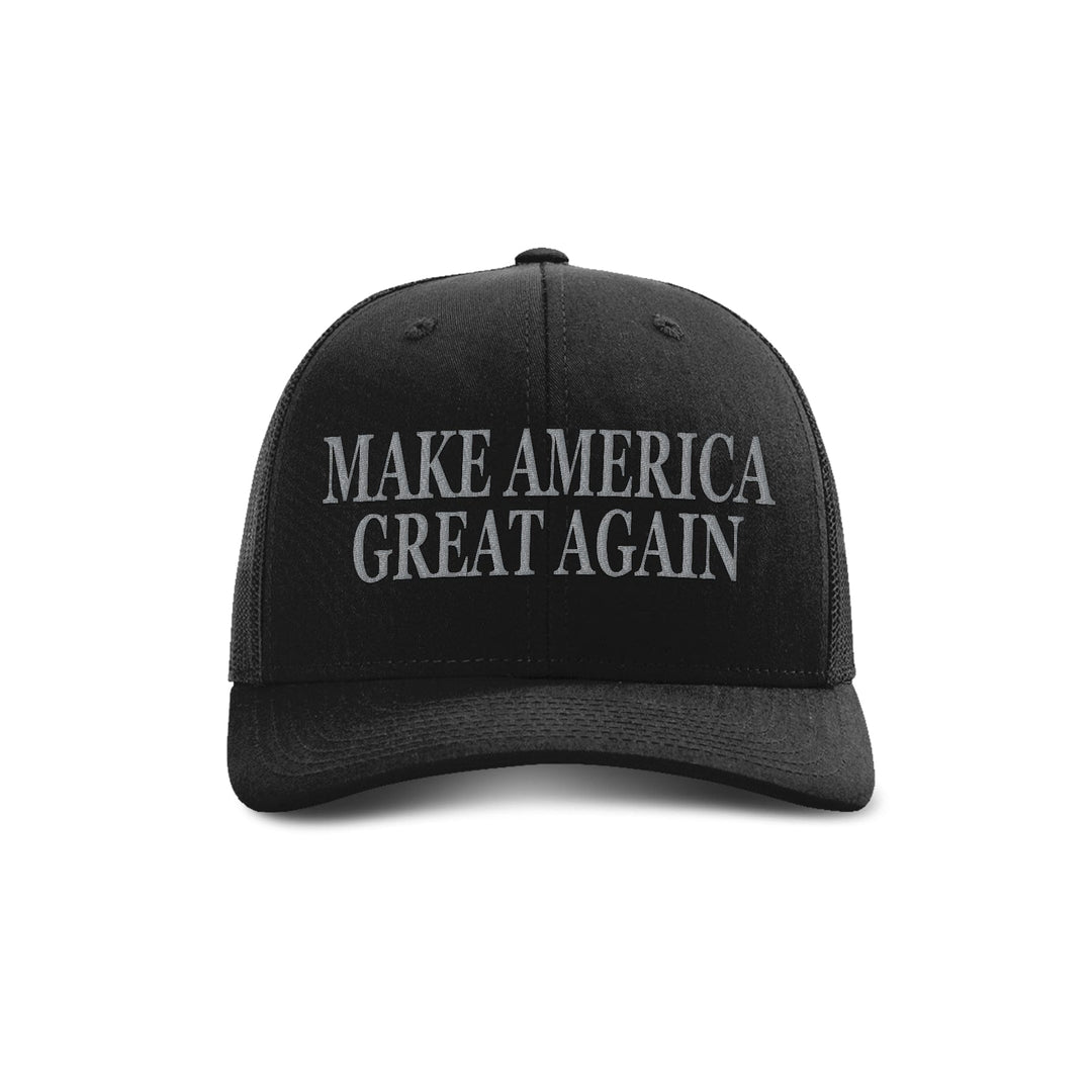 Adjustable Snapback Trucker Cap / Black Make America Great Again Blackout Edition maga trump