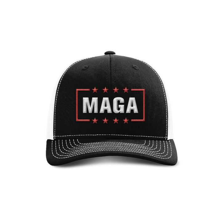 Adjustable Snapback Trucker Cap / Black/ White MAGA Hat maga trump