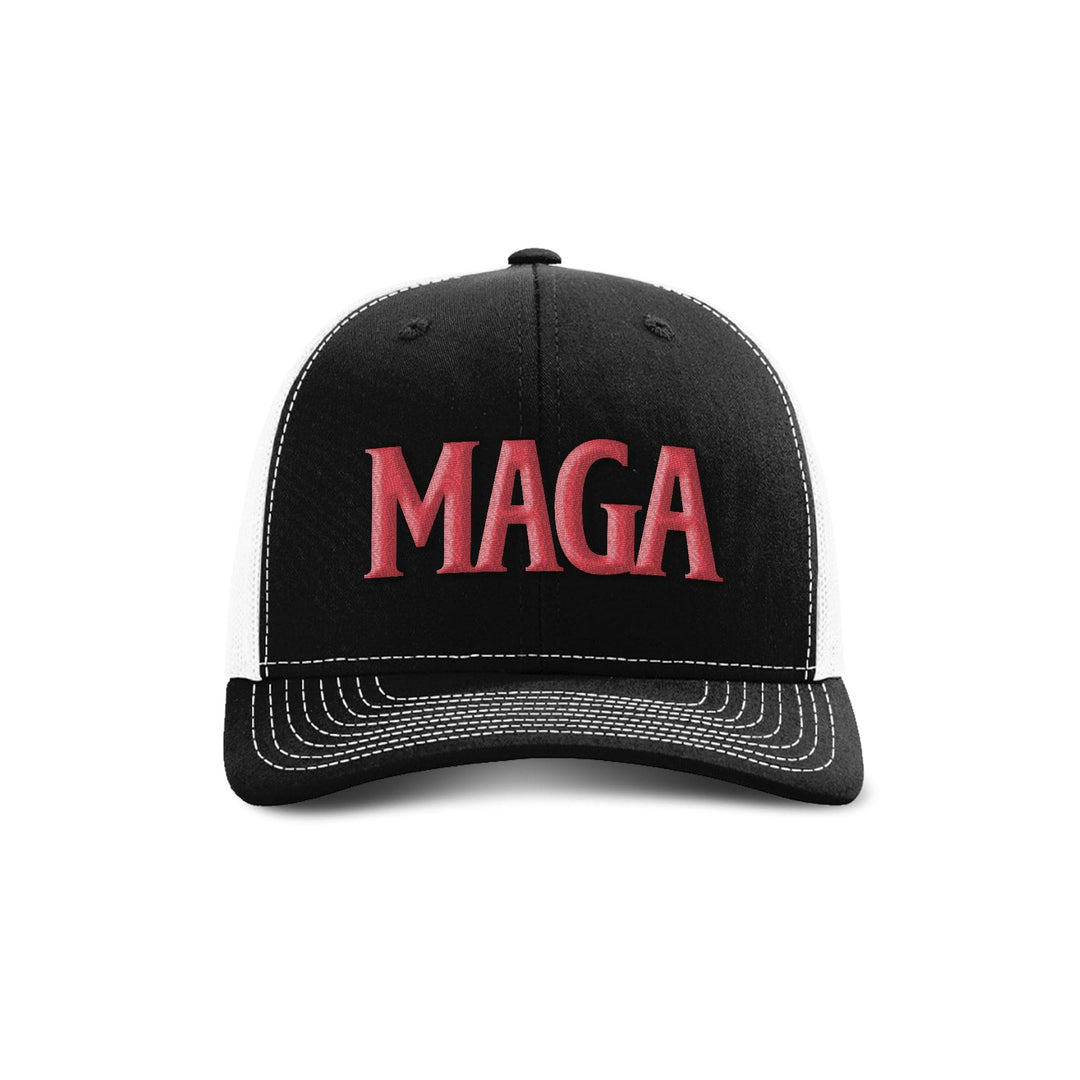 Adjustable Snapback Trucker Cap / Black/ White MAGA Trucker Hat maga trump