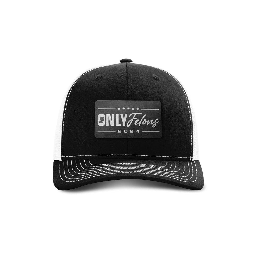 Adjustable Snapback Trucker Cap / Black/ White Only Felons 2024 Trucker Hat maga trump
