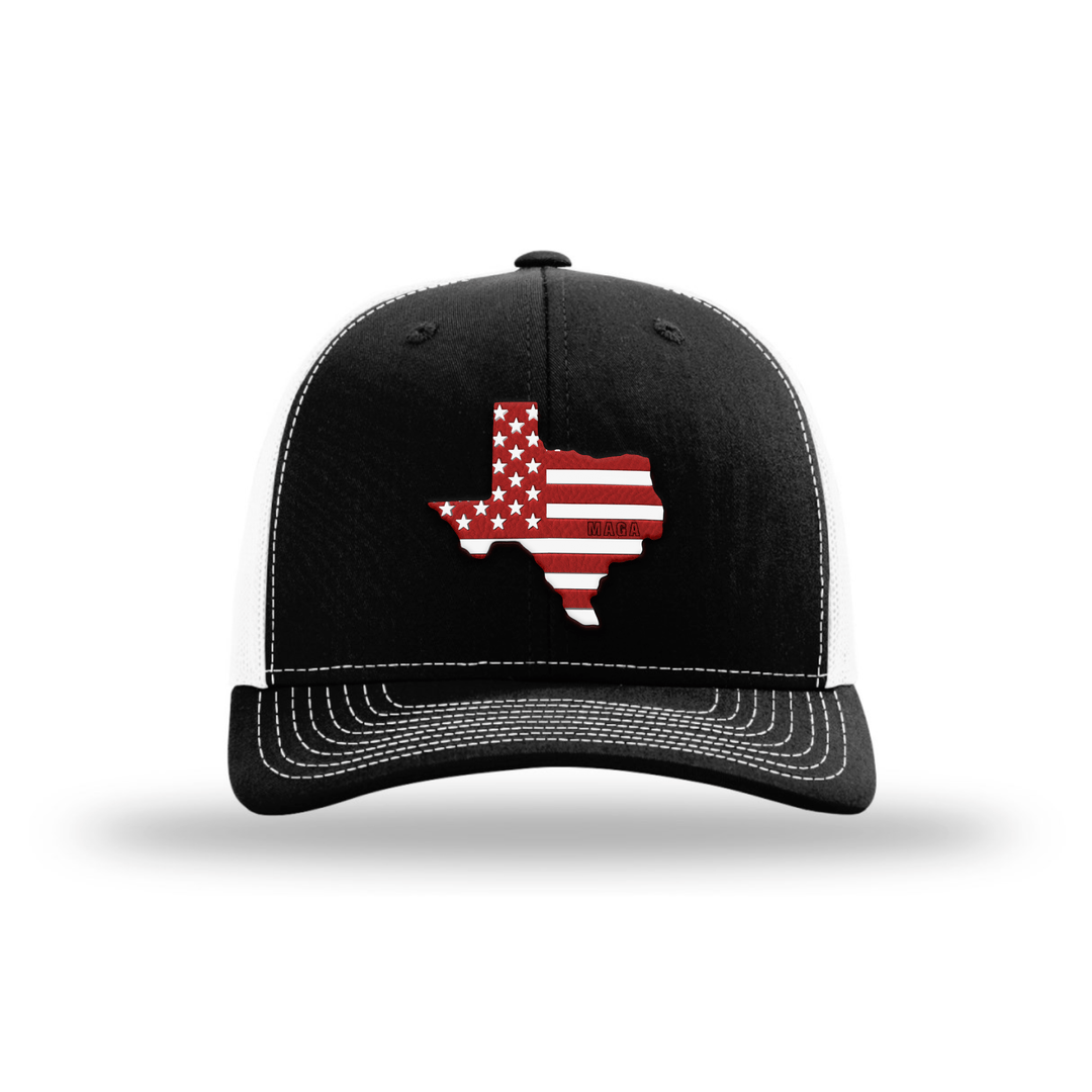 Adjustable Snapback Trucker Cap / Black/ White / OS Texas is MAGA Country Hat maga trump