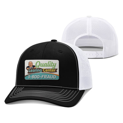 Adjustable Snapback Trucker Cap / Black/White / OS Tim Walz's Quality Learning Center Trucker Hat maga trump