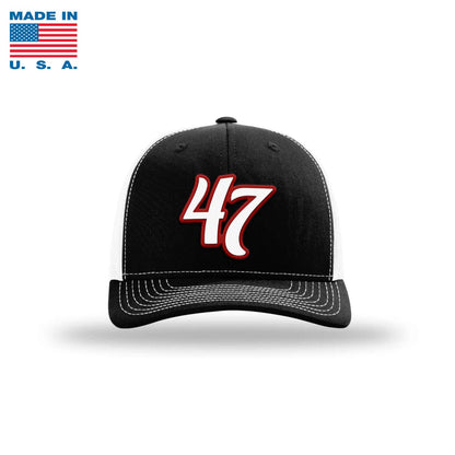 Adjustable Snapback Trucker Cap / Black/ White Trump 47th President Trucker Hat White/Red Made in the USA maga trump